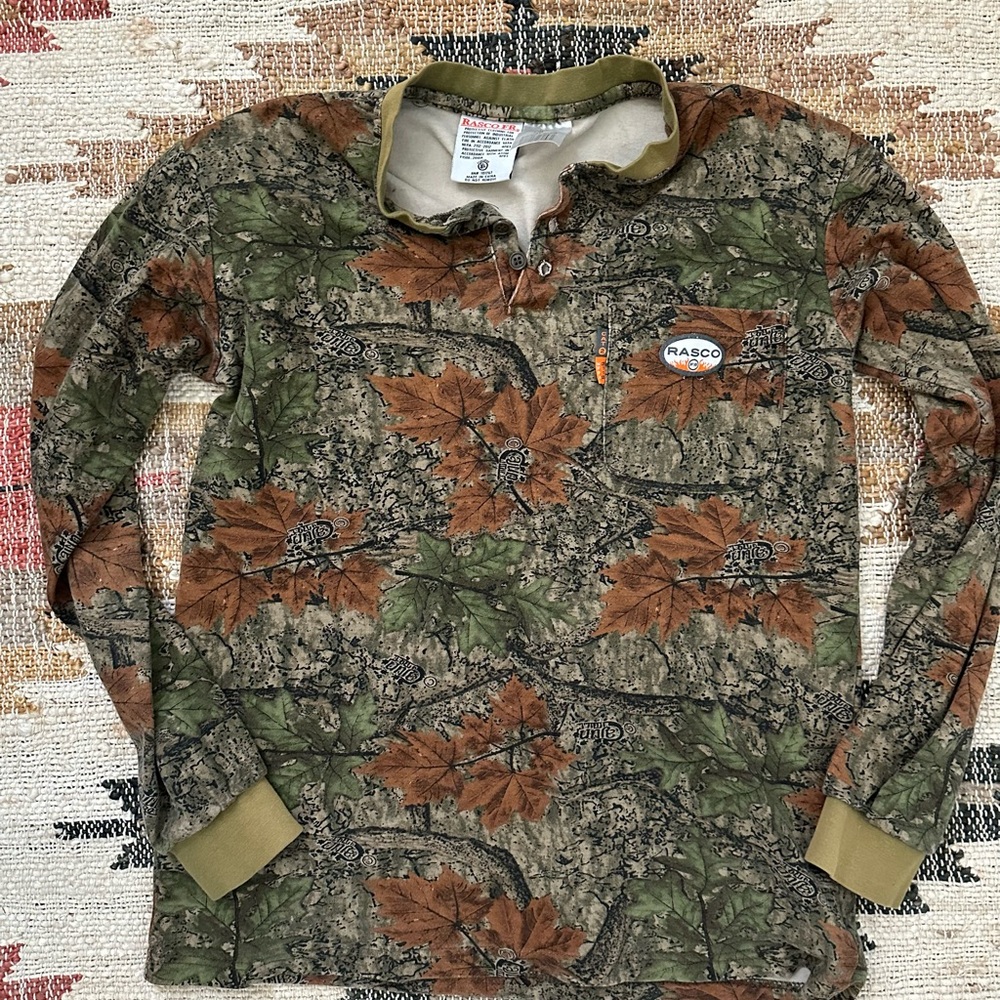 Rasco Men's Woodland Camo Long Sleeve Shirt